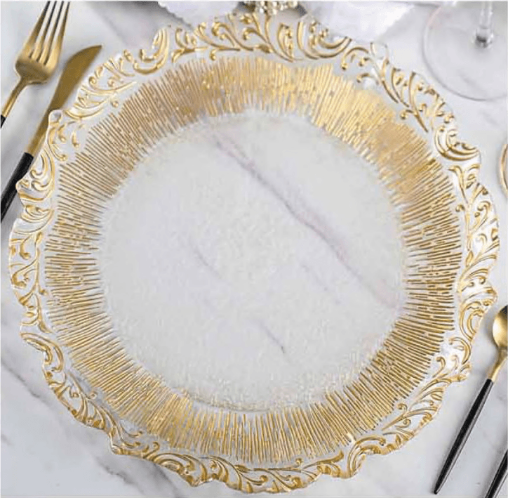 Gold Glass Charger Plate