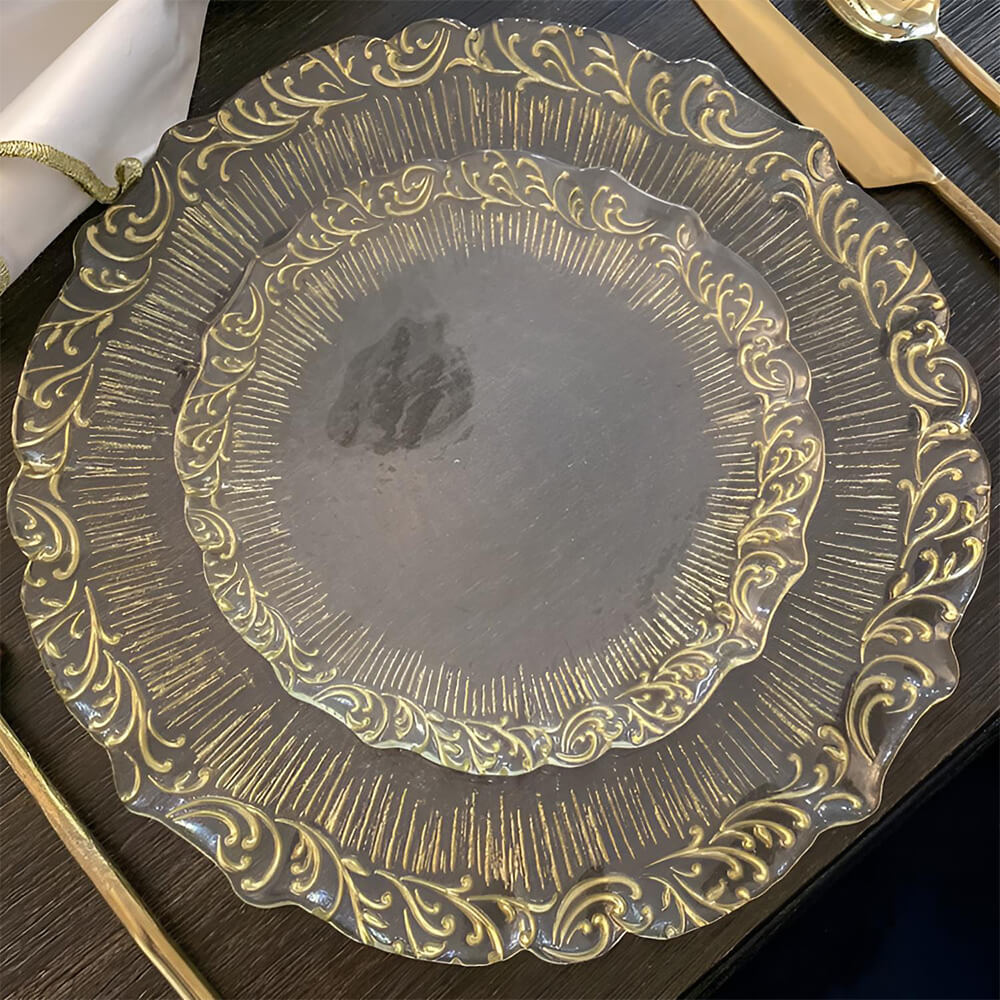Gold Glass Charger Plate