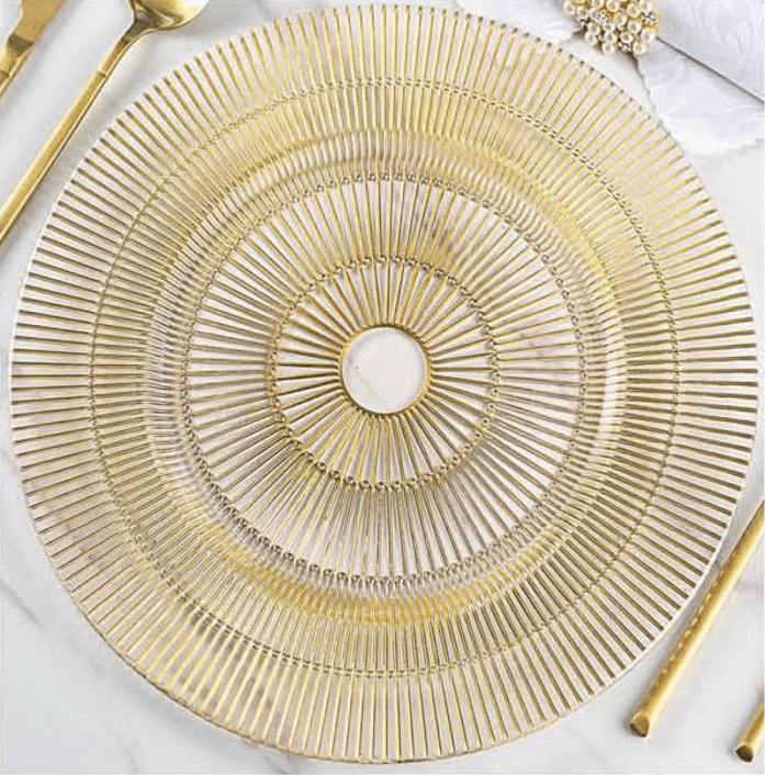 Decorative Glass Charger Plate Detail 1