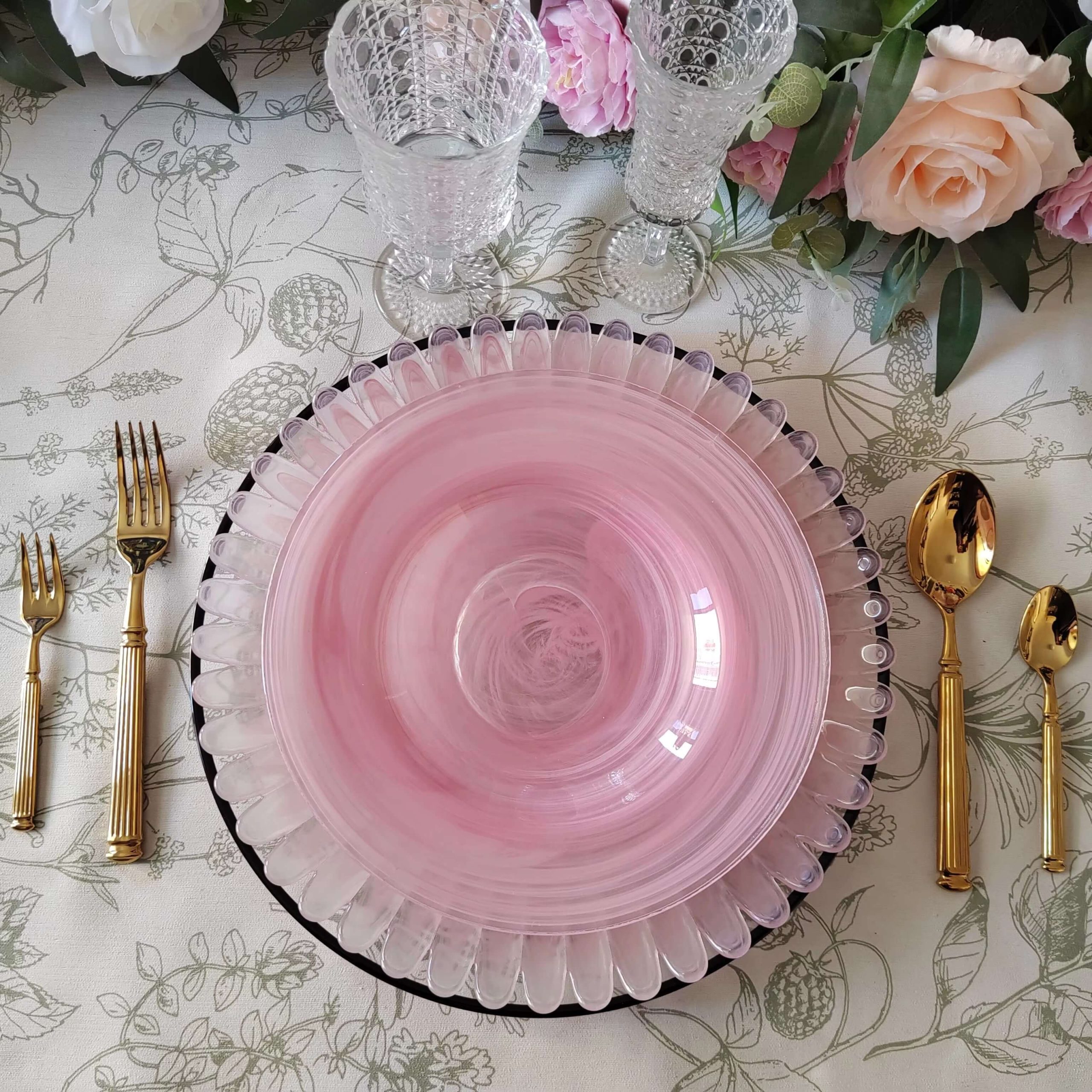 Decorative Glass Charger Plate