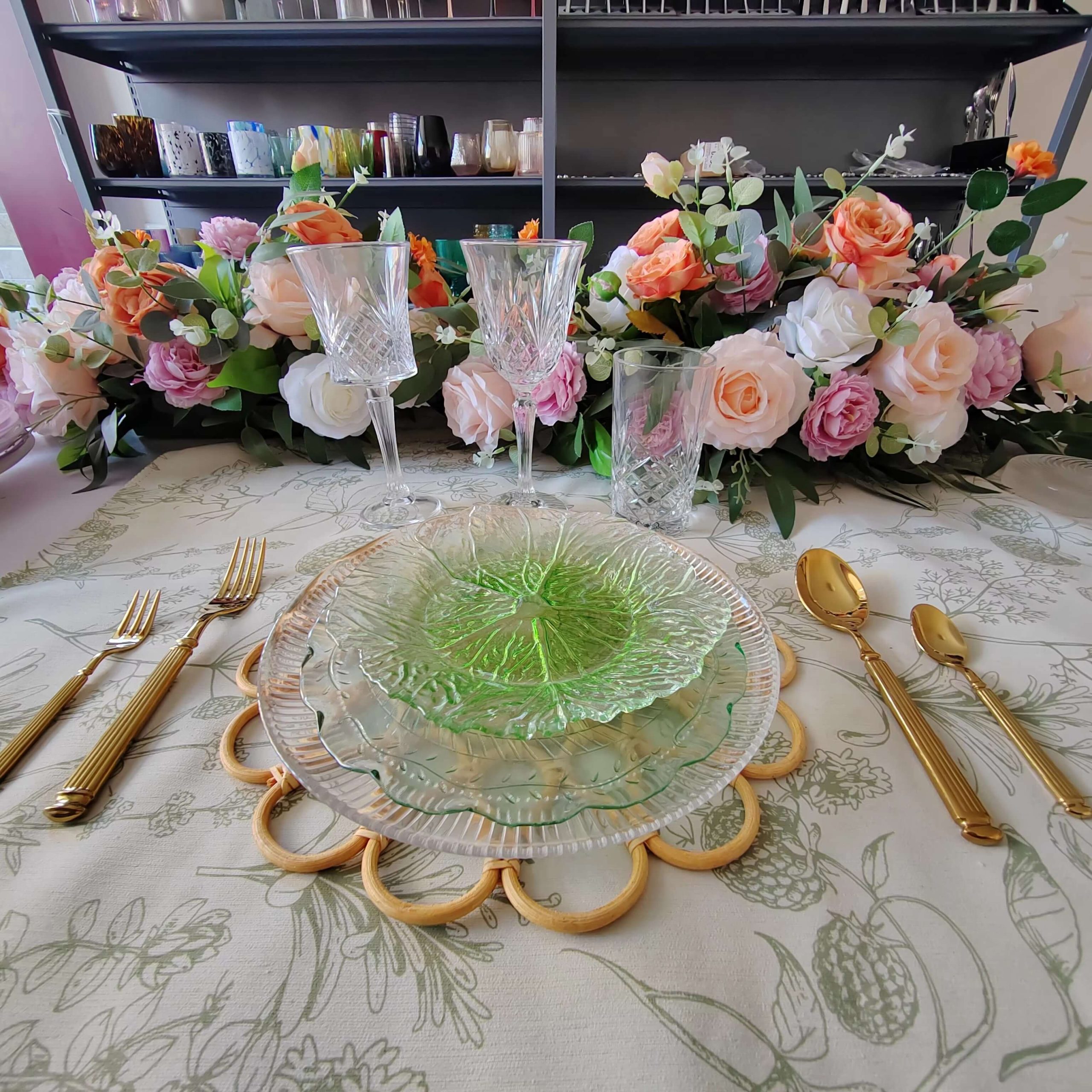 Decorative Glass Charger Plate