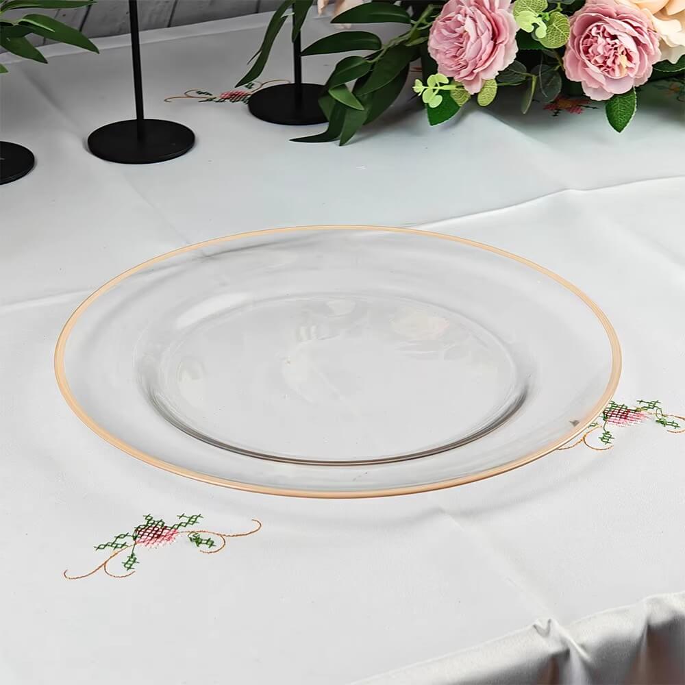Clear Glass Charger Plate Detail 3