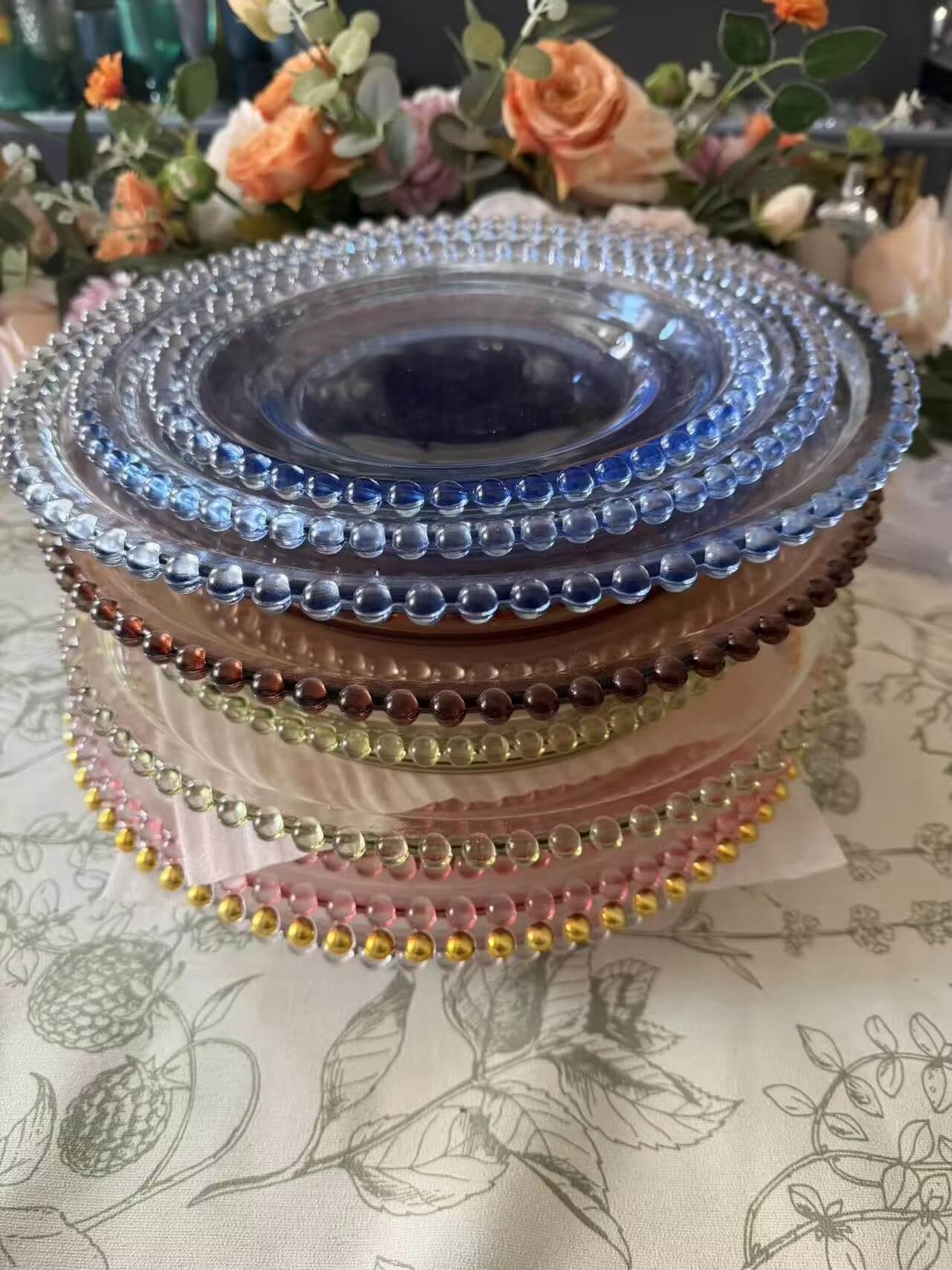 Decorative Glass Charger Plate Detail 2