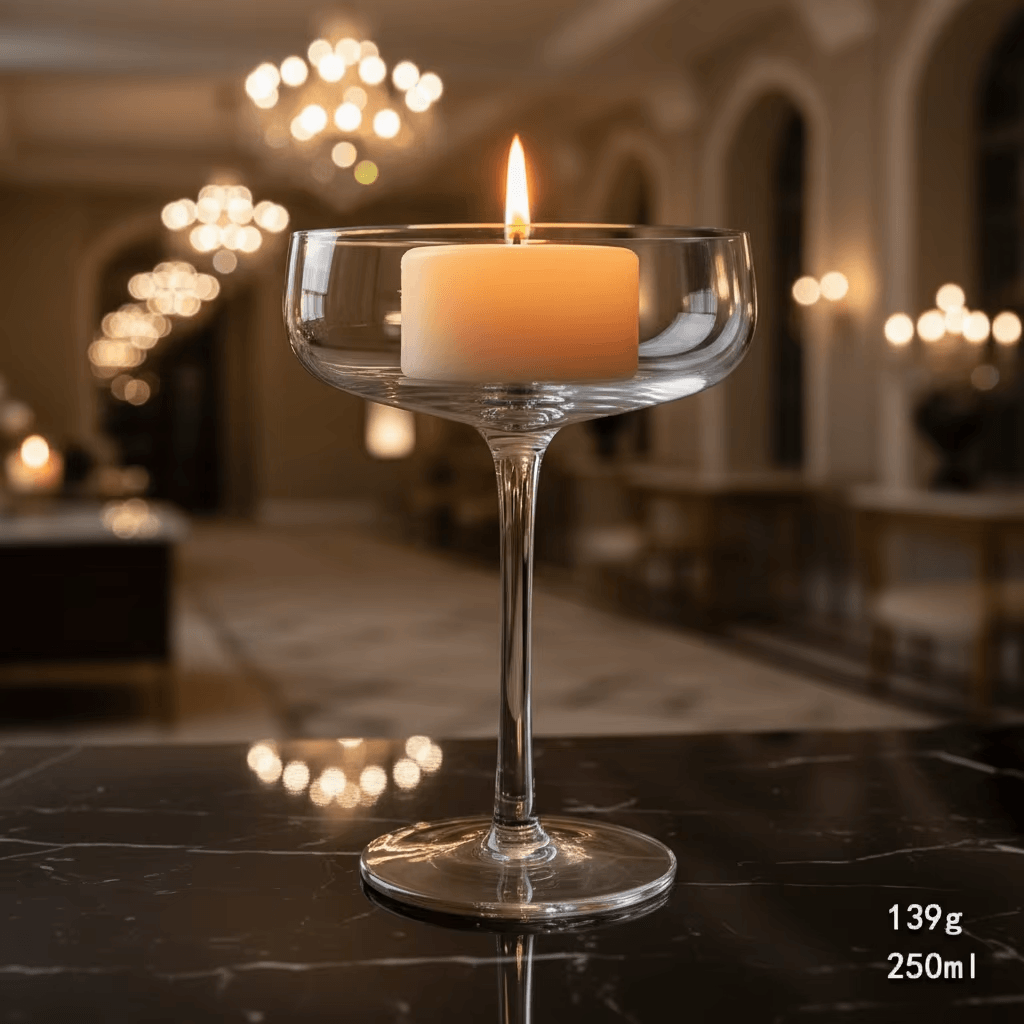 Gold Glass Candle Holder Detail 3