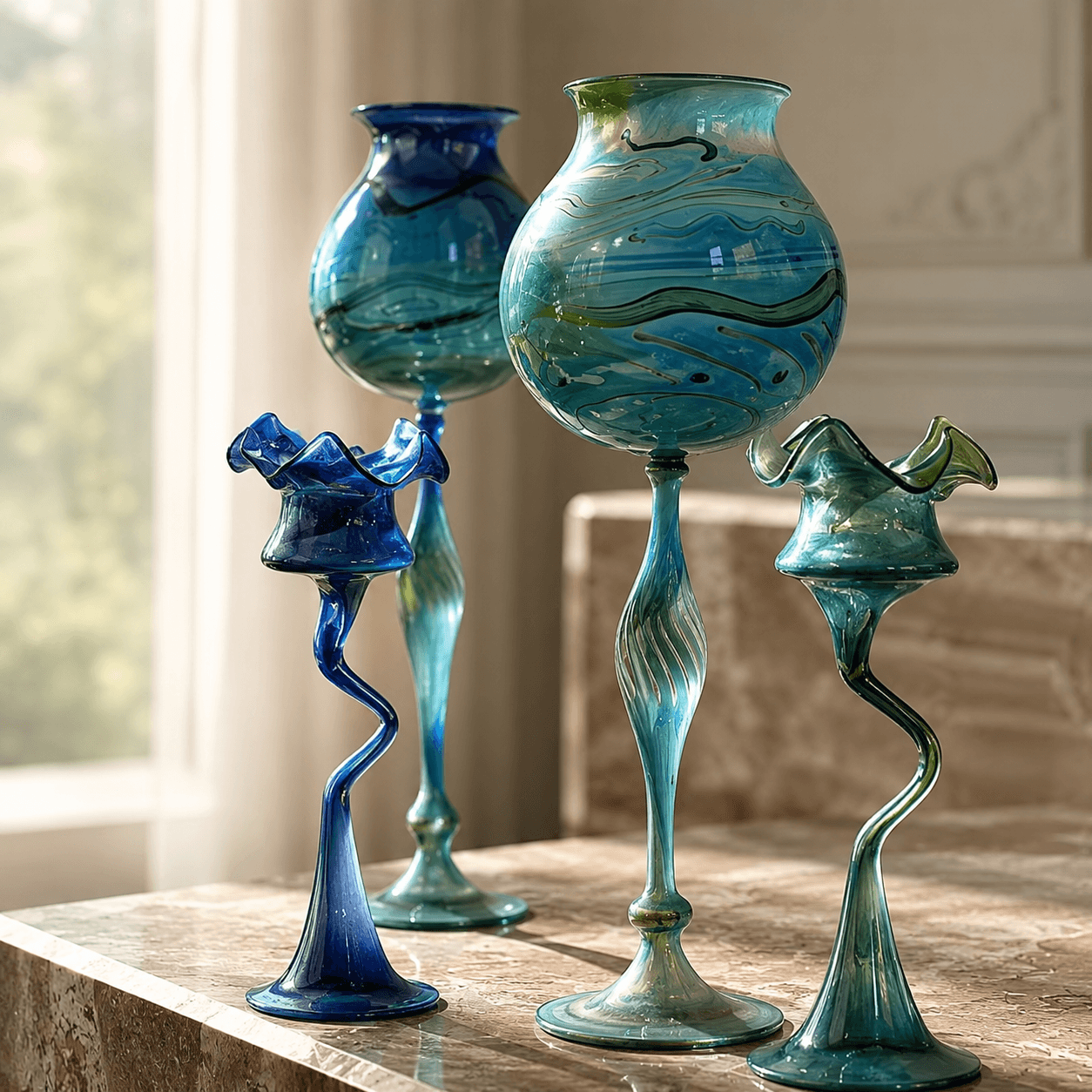Glass Candle Holder Detail 2