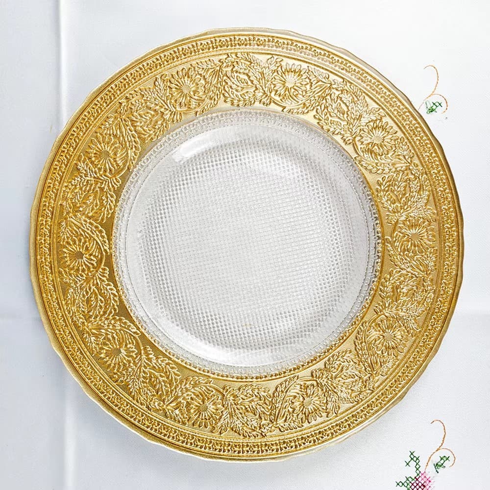 Gold Glass Charger Plate