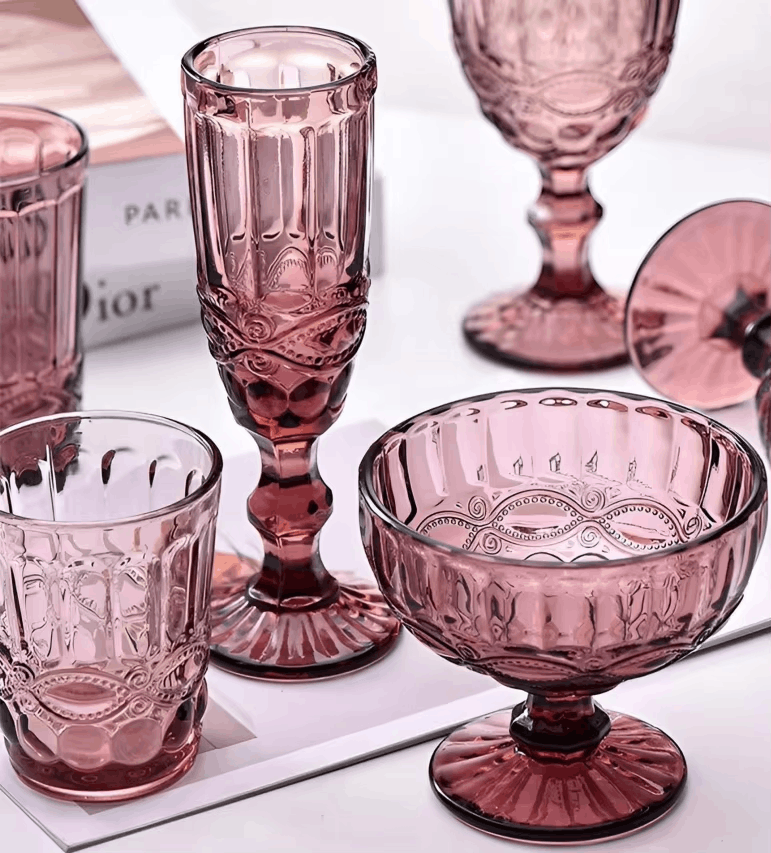 Colored Glass Cup Detail 2