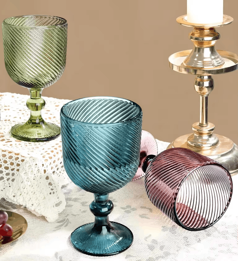 Colored Glass Cup Detail 4