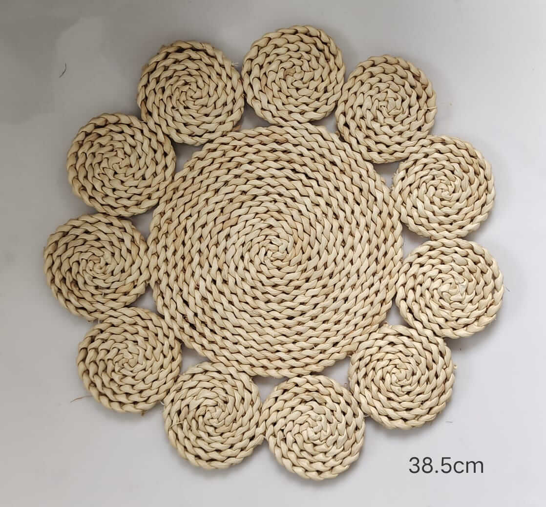 Wooden Plates and Placemats Set
