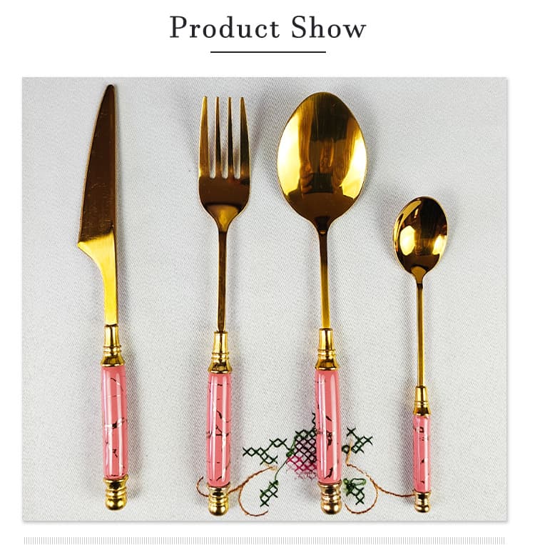 Gold Knives And Forks Set Detail 1