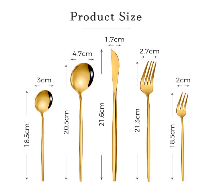 Gold Knives And Forks Set Detail 4